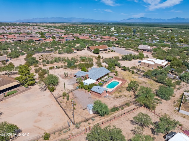 bird's eye view featuring a mountain view