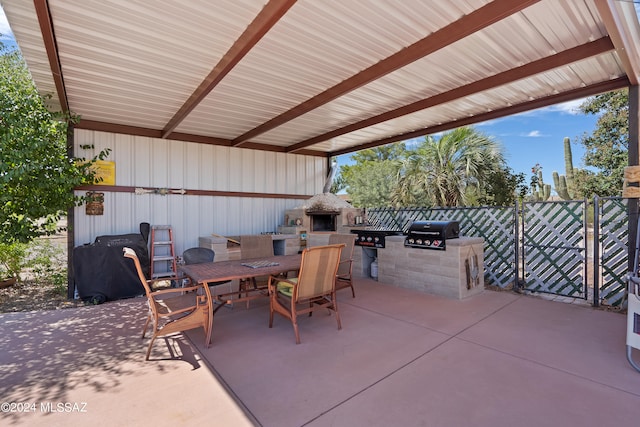 view of patio / terrace with area for grilling