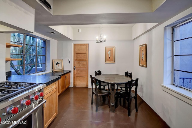 dining room featuring an inviting chandelier