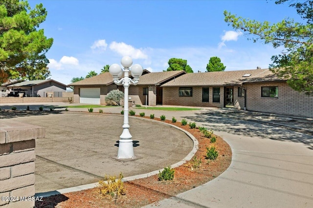 view of front facade with a garage