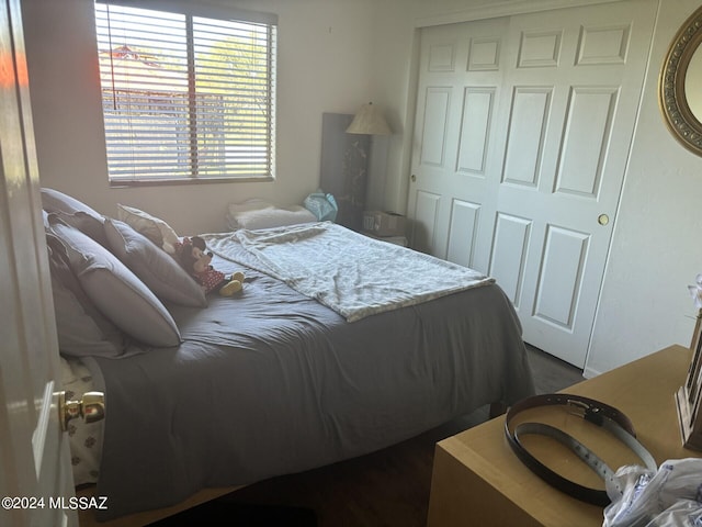 bedroom featuring a closet