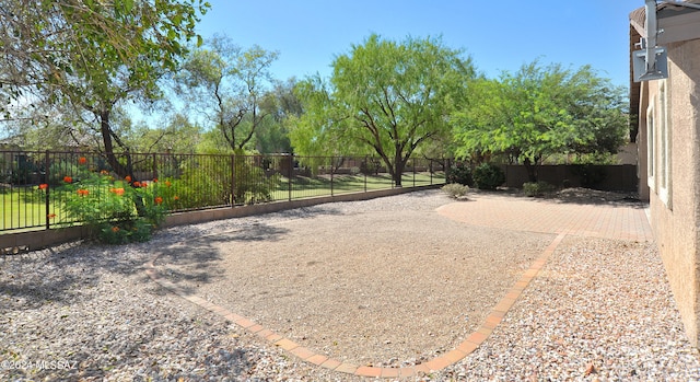 view of yard with a patio area