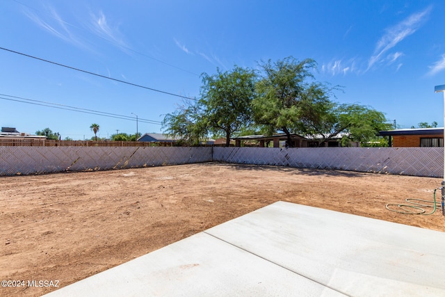 view of yard with a patio