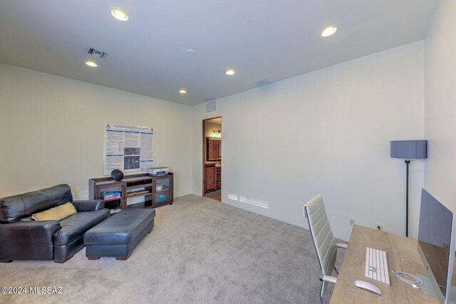 bedroom featuring access to outside, recessed lighting, visible vents, and multiple windows
