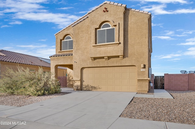 view of front of home featuring a garage