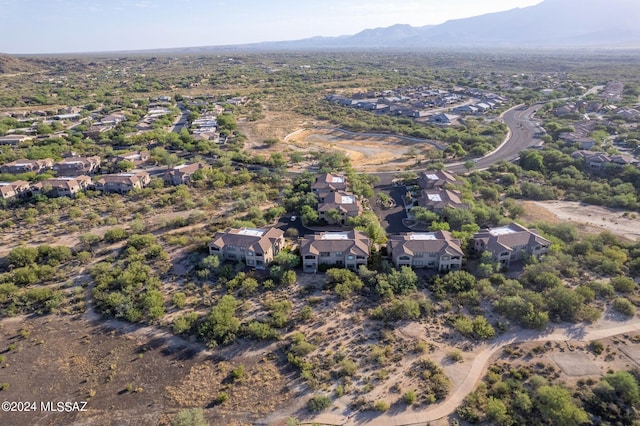 bird's eye view with a mountain view