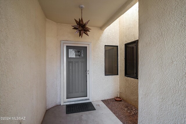 view of doorway to property