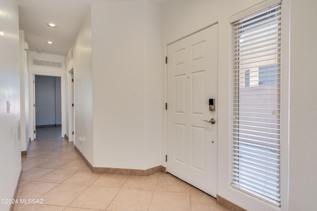 view of tiled foyer entrance