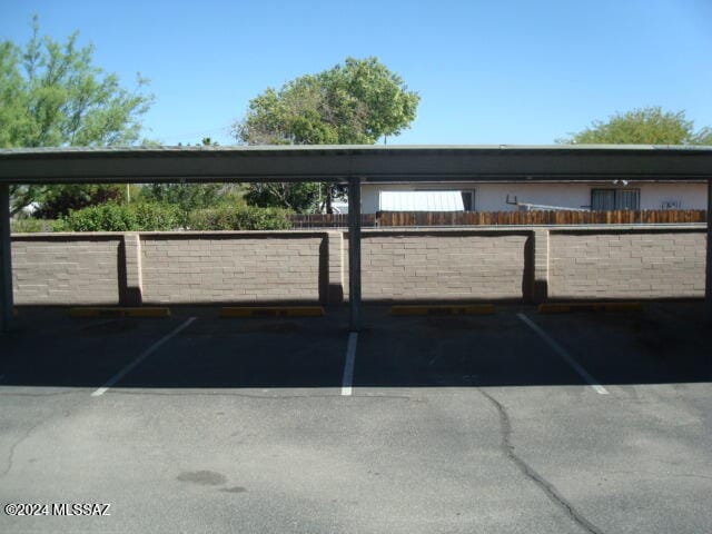 view of parking / parking lot