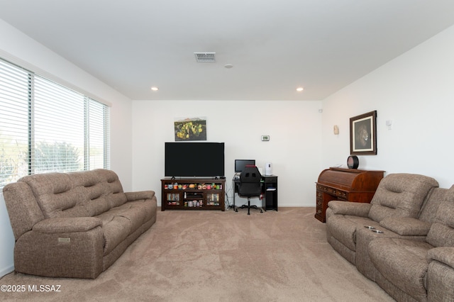 view of carpeted living room