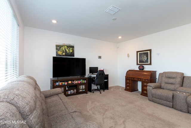 view of carpeted living room