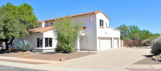 view of front of home featuring a garage