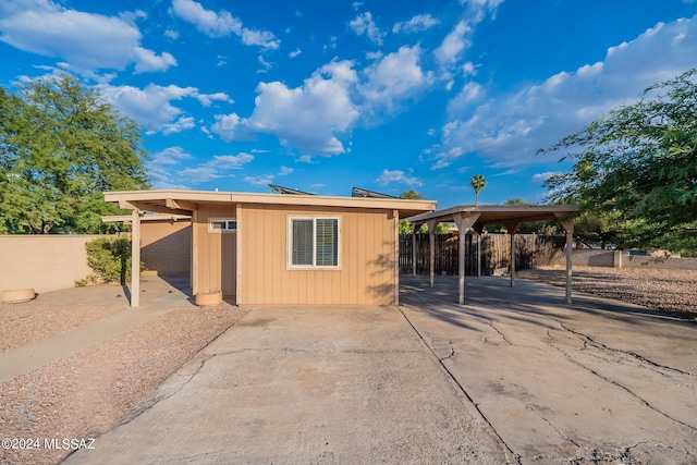 exterior space featuring fence
