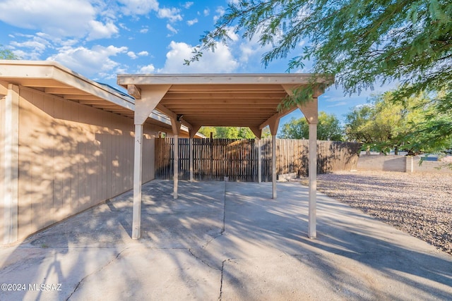 view of patio / terrace with fence