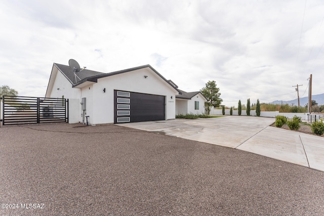 view of home's exterior featuring a garage