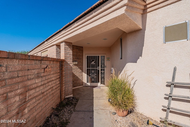 view of doorway to property