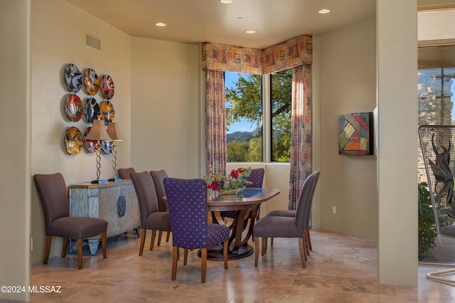 view of dining area