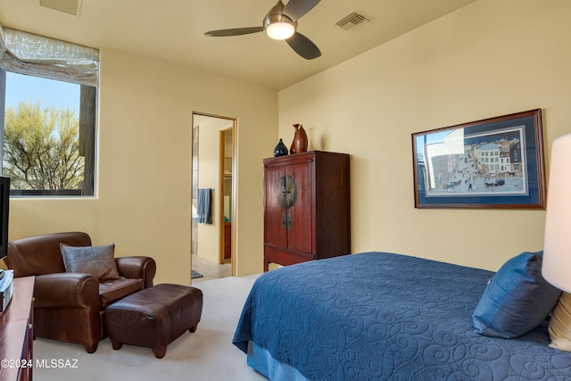 bedroom with ceiling fan