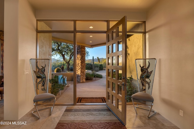 doorway with french doors