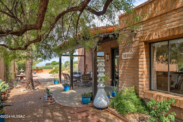 view of yard featuring a patio area