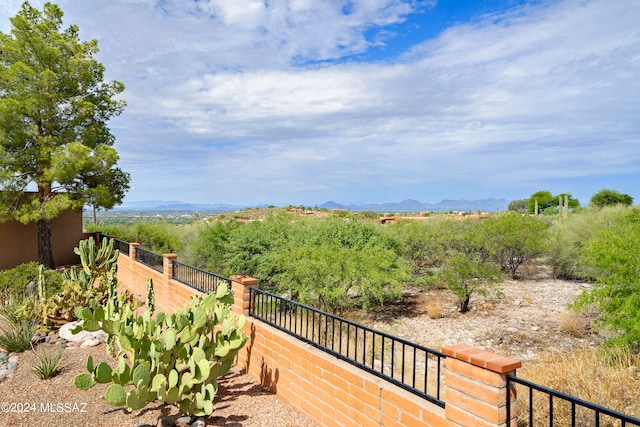 exterior space with a mountain view