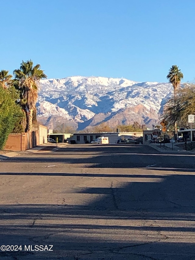 exterior space featuring a mountain view