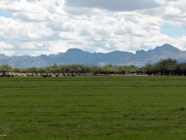 mountain view with a rural view
