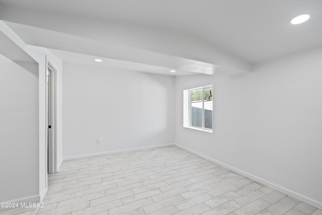 empty room featuring light wood-type flooring