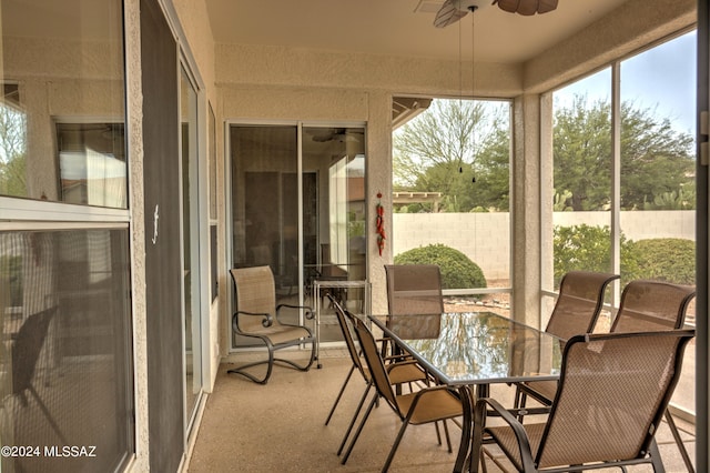 view of sunroom / solarium