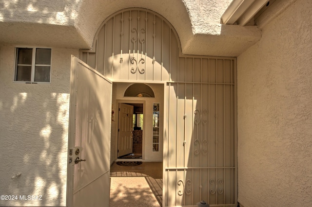 view of doorway to property