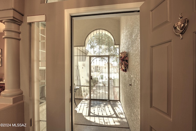 foyer entrance with ornate columns