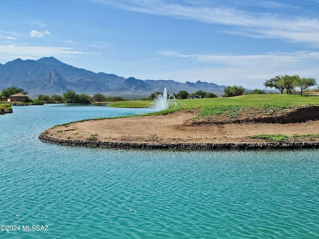 property view of water featuring a mountain view