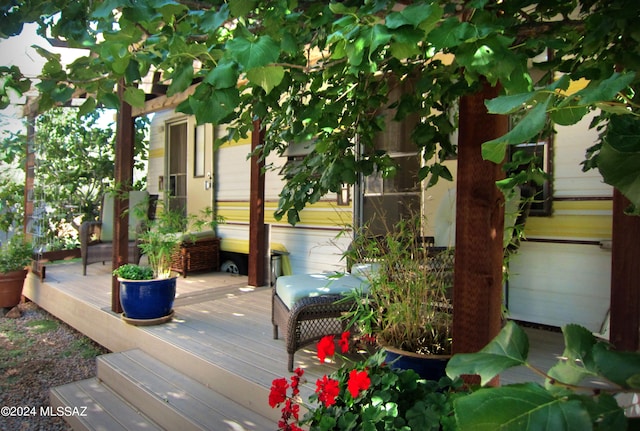 view of wooden terrace