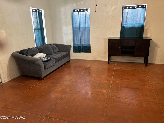 view of tiled living room