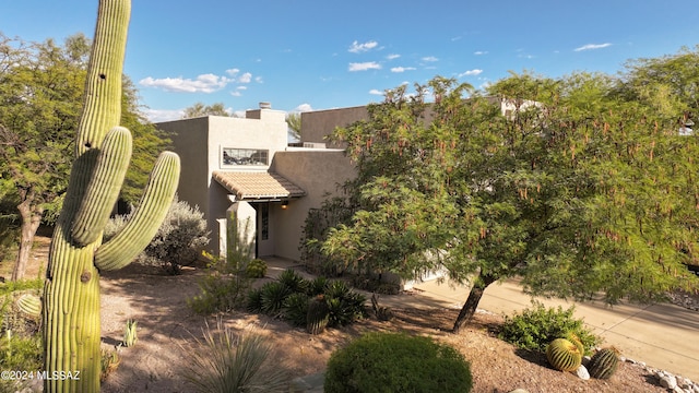 view of adobe home