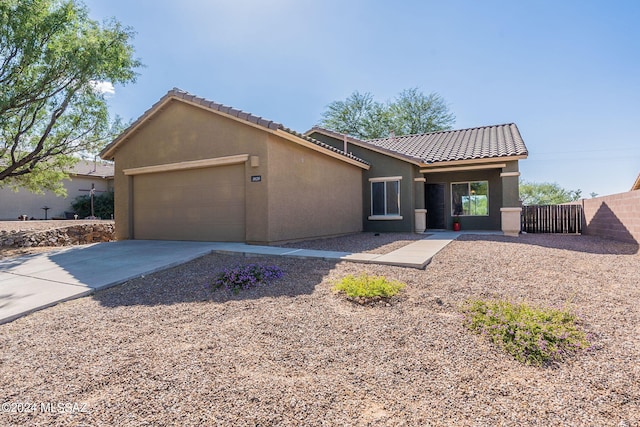 view of front of home featuring a garage