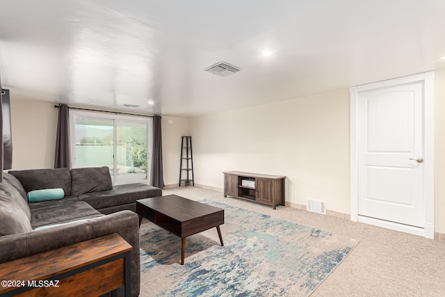 view of carpeted living room