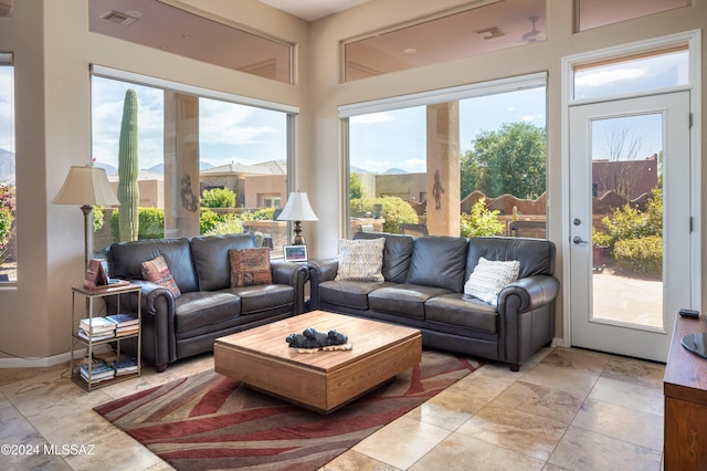 view of sunroom