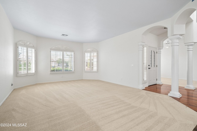 view of carpeted empty room