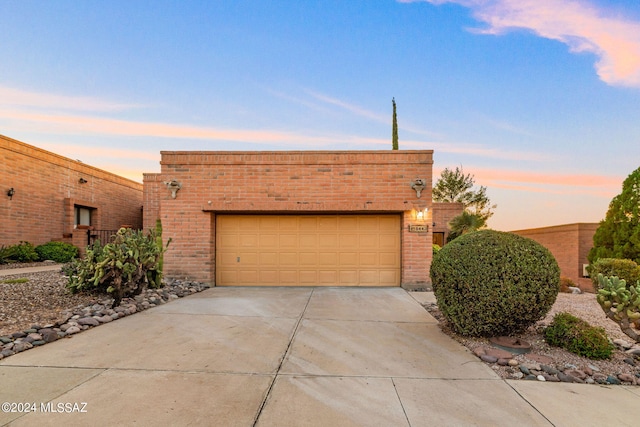 view of front of house featuring a garage