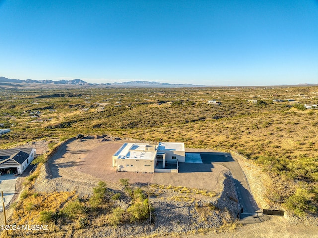 aerial view with a mountain view