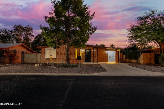 view of ranch-style house