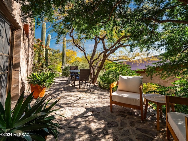 view of patio / terrace featuring outdoor dining area