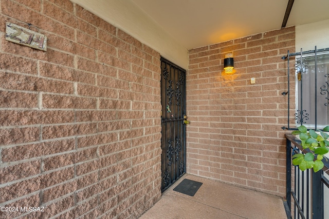 view of doorway to property