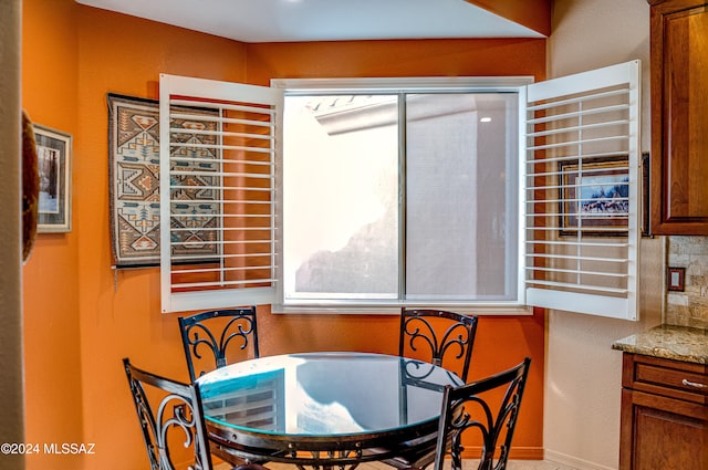 view of dining room