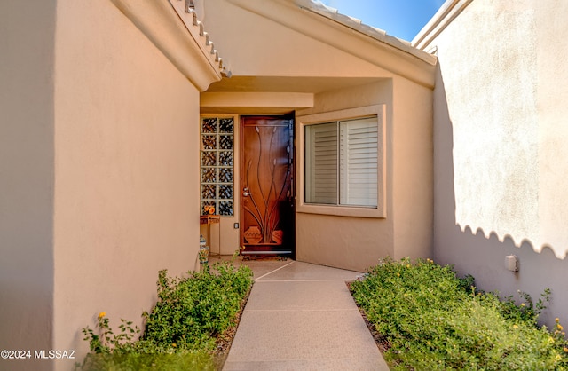 view of doorway to property