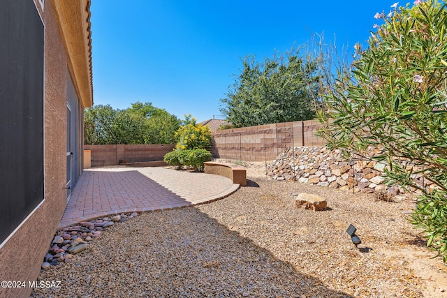 view of yard with a patio area