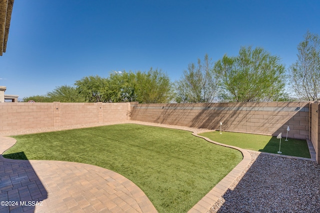 view of yard with a patio