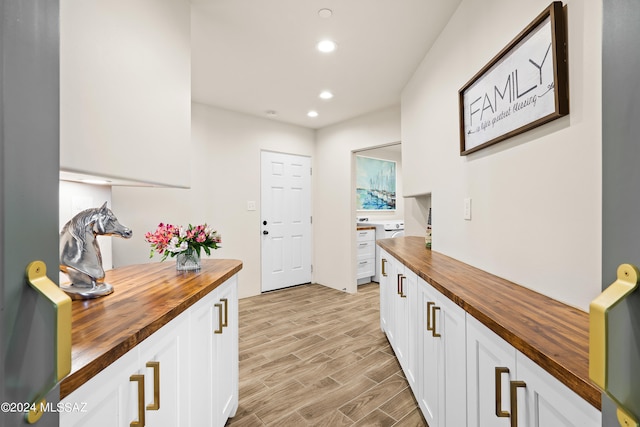 interior space with light wood-type flooring