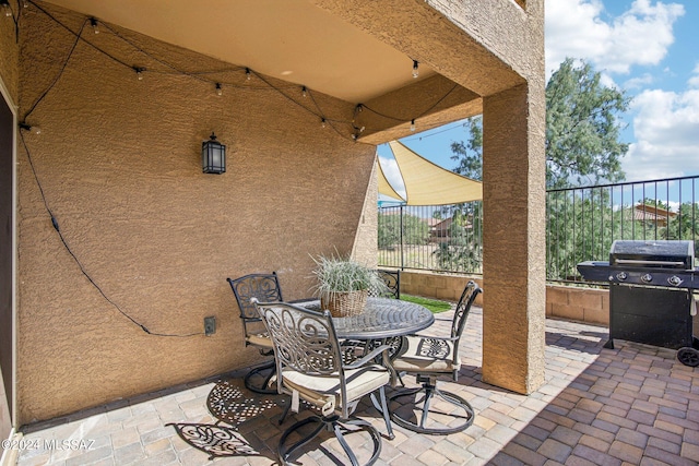 view of patio / terrace featuring grilling area